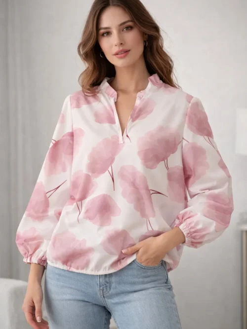 Blue Nature virágos felső