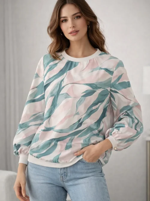 Blue Nature virágos felső