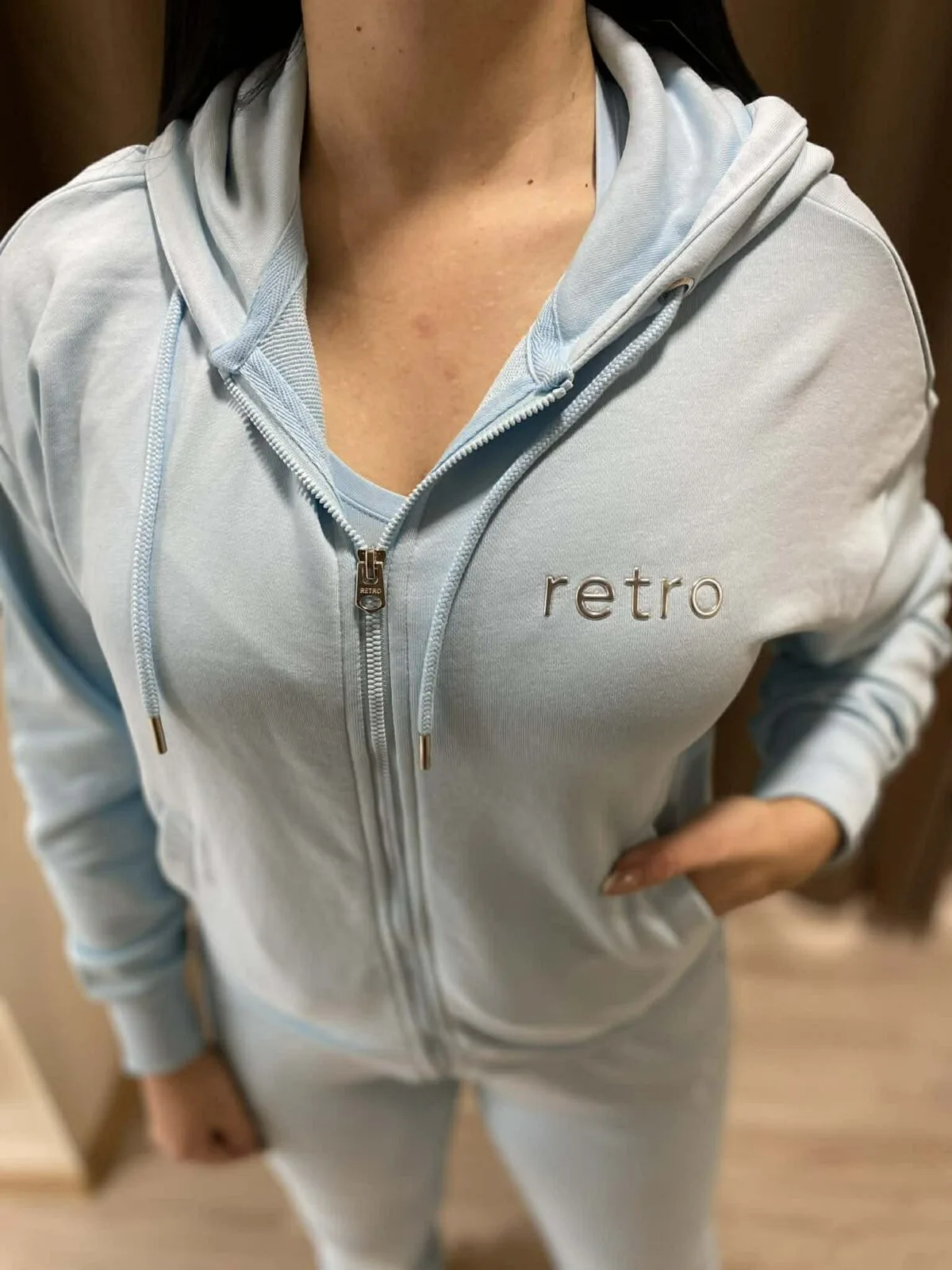 Retro Jeans "Bella Zip Hoodie" felső - Image 2